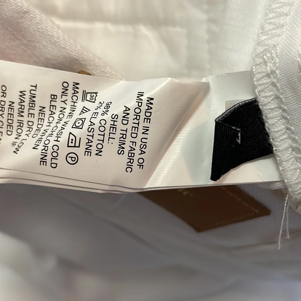 NWOT Kate Spade White Capri White Crisp Denim